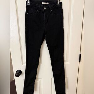 Levi's High Rise Skinny Black Jeans